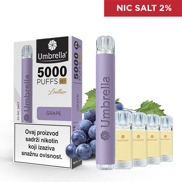 Еднократна Vape 5000 PUFFS - SET Umbrella VAPE 5000 PUFFS SET Grape 2%