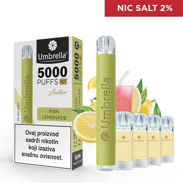 Еднократна Vape 5000 PUFFS - SET Umbrella VAPE 5000 PUFFS SET Pink Lemonade 2%