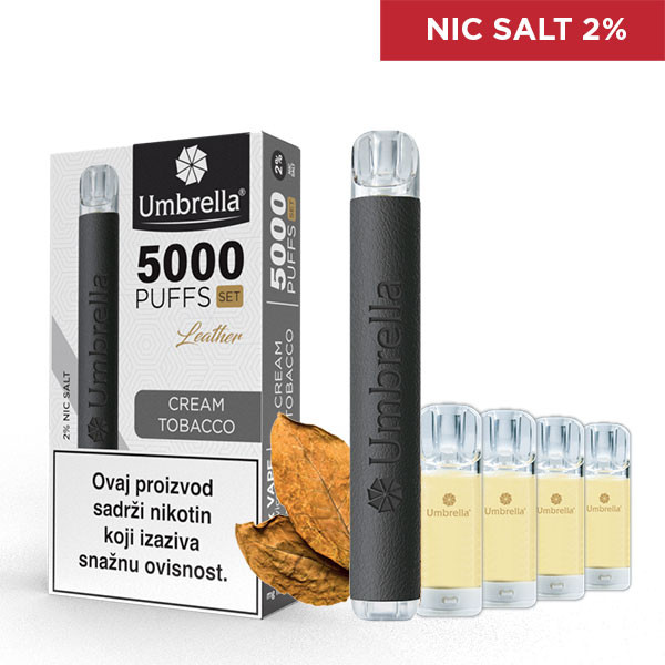 Еднократна Vape 5000 PUFFS - SET Umbrella VAPE 5000 PUFFS SET Cream Tobacco 2%