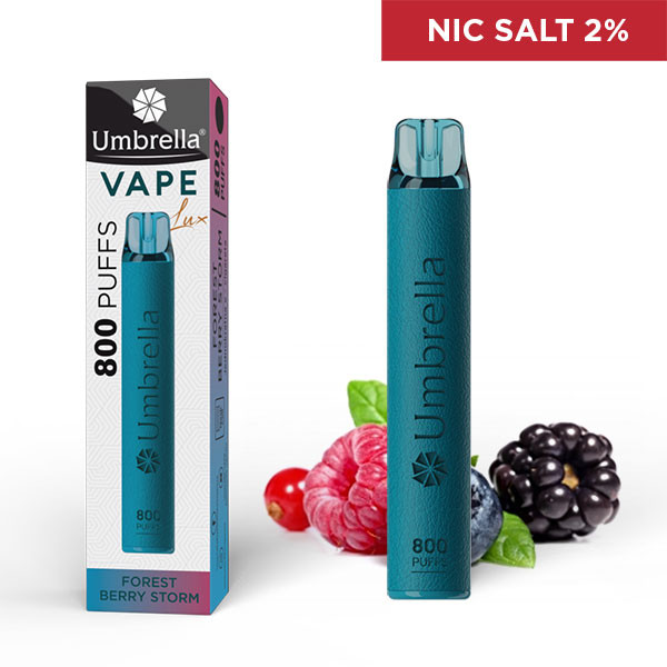 Електронска цигара Еднократна Umbrella VAPE 800 PUFFS LUX Forest Berry Storm 2%