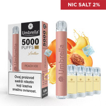 Еднократна Vape 5000 PUFFS - SET  VAPE 5000 PUFFS SET Peach Ice 2%